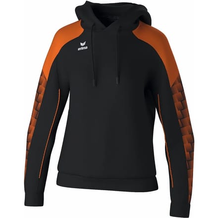 Erima Evo Star Sweatshirt Met Capuchon Dames - Zwart / Oranje | Maat: 36