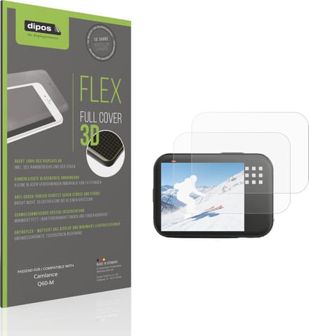 dipos FLEX – 2x Matte Screenprotector geschikt voor Camlance Q60-M | Volledige Schermbescherming | Case-Friendly