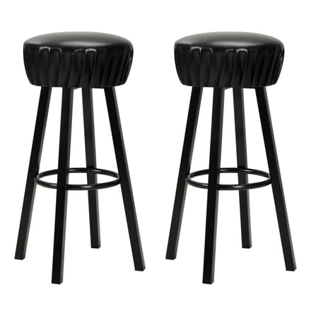 vidaXL - Barstoelen - 2 - st - kunstleer - zwart