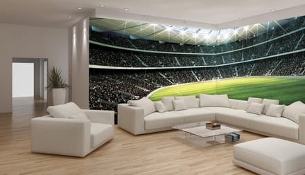 Fotobehang Vlies Voetbal | Groen | GROOT 832x254cm