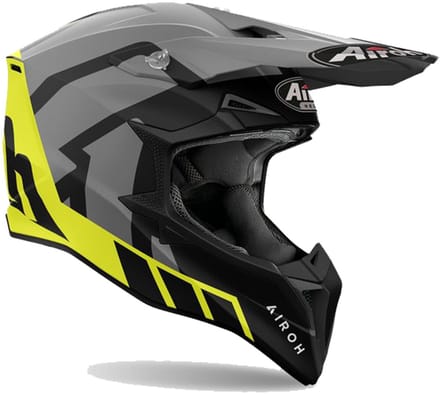 Airoh Wraaap Reloaded Geel Grijs Offroad Helm - Helm
