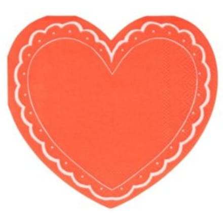 Meri meri valentijnsdag servetten small - lacy heart