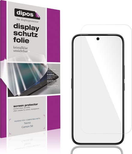 dipos – 4x Beschermfolie geschikt voor Tecno Camon 50 | Krasbestendige & heldere Screenprotector Ultra-Thin