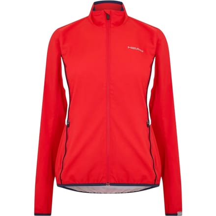Head Dames Club Logo Volledige Rits Trainingsjack (Rood)