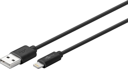 Lightning USB kabel voor Apple iPhone, iPad en iPod 2m Zwart