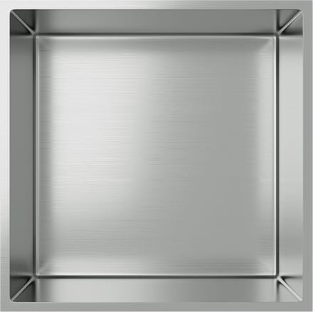 H&F Inbouwnis 30x30x10 cm – Geborsteld RVS – Douchenis – Badkamer Wandnis