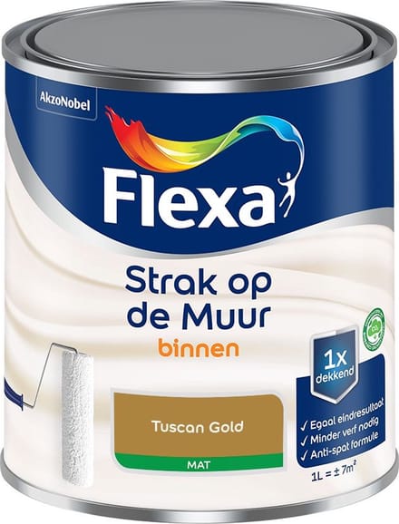 Flexa - Strak Op De Muur Binnen Mat - Tuscan Gold - Mengverf - 1 L