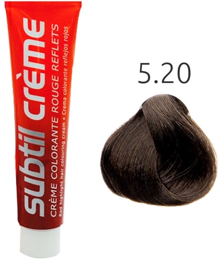 Subtil - Color - Crème Rouge Reflets - 5.20 Kastanje Helder Violine Intensief - 60 ml