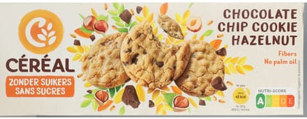 Céréal Chocolate Chip Cookie Hazelnoot - 12 x 130 gr - Voordeelverpakking