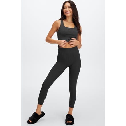 Fabletics Restoreknit High-waisted 7/8 Legging Black Heather Größe: L Short | Sport-Leggings Outlet | Damen | Schwarz