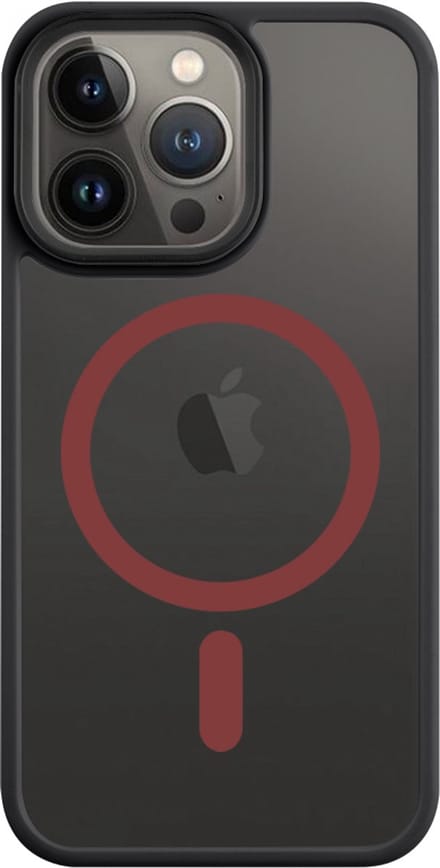 Tactical iPhone 13 Pro MagForce Hyperstealth 2.0 Cover – Hoesje met Losse Klikbare Knoppen – Black/Red