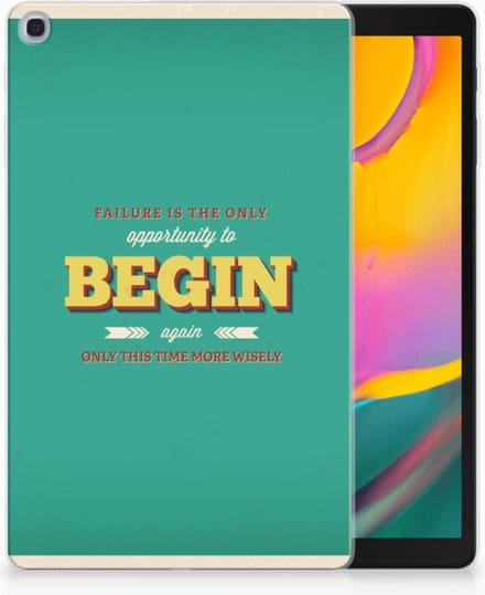 Samsung Galaxy Tab A 10.1 (2019) Back cover met naam Quote Begin