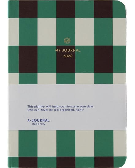 My Journal - Agenda 2026 - A6 - Geruit - 1 week op 2 pagina's