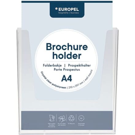 Folderhouder Europel wand A4 transparant