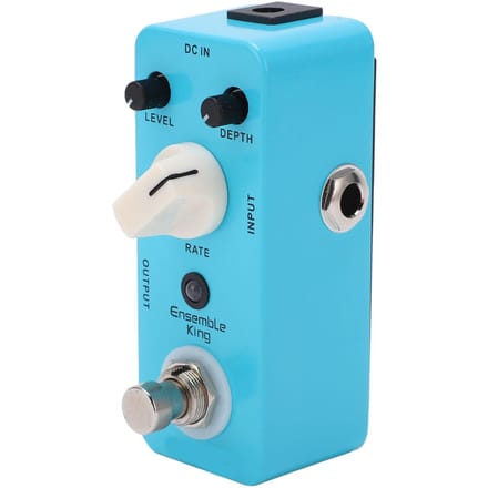 Pédale d'effet Chorus Analogique pour Guitare Électrique Métallique avec Interrupteur True Bypass Indicateur LED white
