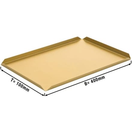 GGM Gastro (5 stuks) Presenteerschaal - Aluminium - 400x100x10mm - champagner champagne
