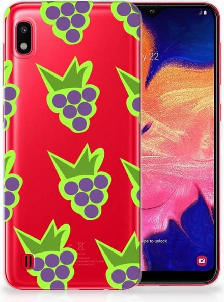 Back Cover voor Samsung Galaxy A10 Siliconen Case Druiven