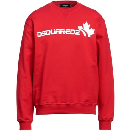 Dsquared2 Bold Maple Leaf Logo Rode Sweatshirt