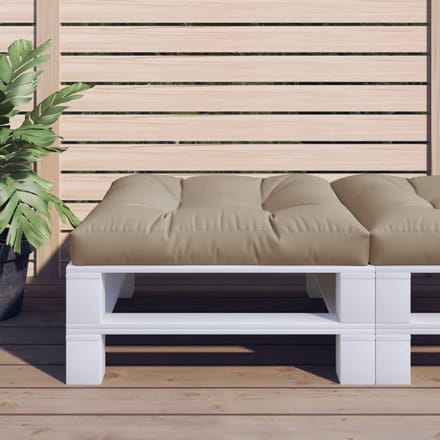 vidaXL - Palletkussen - 80x80x12 - cm - stof - taupe