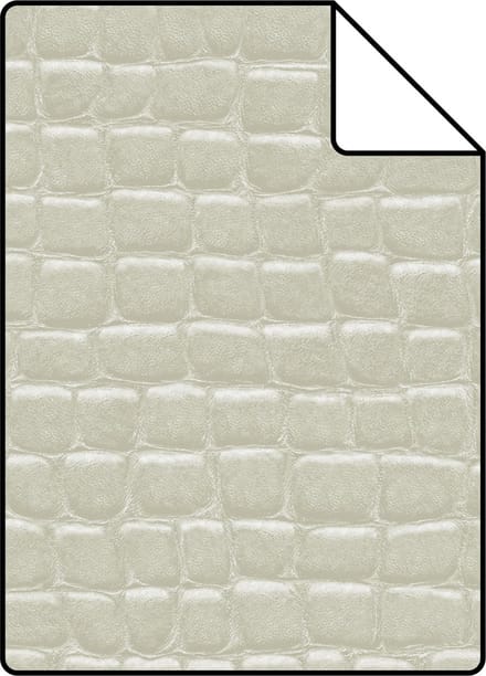 Proefstaal Origin Wallcoverings behang krokodillenhuid wit - 26,5 x 21 cm - 347777-S