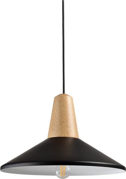 QUVIO Moderne hanglamp - Metaal en hout - D 35 cm