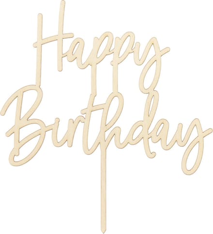 PartyDeco Houten Topper Happy Birthday
