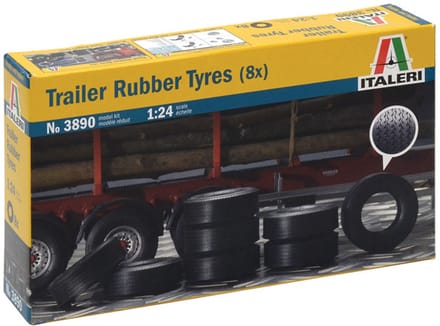 Italeri Modelbouwpakket - 3890 Trailer Rubber Tyres (8 pieces) Accessoires set - 1:24 - Modelbouw