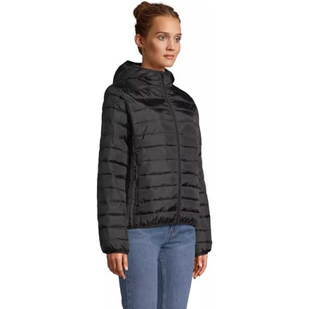 SOL'S Women´s Stream Lightweight Hooded Padded Jacket L04445 - Black - L