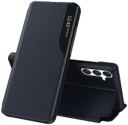 Hoesje geschikt voor Samsung Galaxy S25 FE - Techsuit eFold Book Case - Donkerblauw