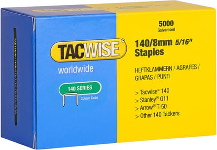 Tacwise nieten voor tacker - Type 140 - 8 mm - Gegalvaniseerd - 5000 stuks