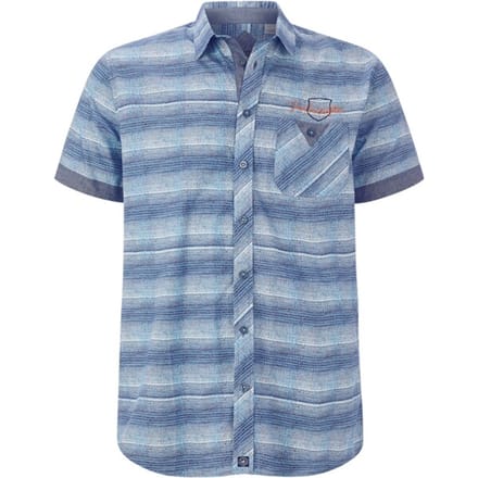 Jan Vanderstorm herren Overhemd Met Korte Mouwen - 51/52 - blauw - Plus Size