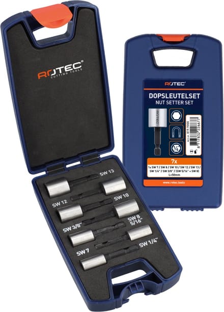 Dopsleutelset '819', magnetisch, E6.3, 7-dlg., SW 1/4"-13