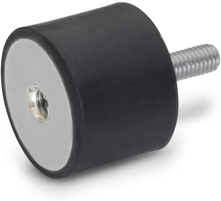 Rubberen Buffer GN 451 | Elastische Opslag voor Motoren, Compressoren en Pompen | Zwart