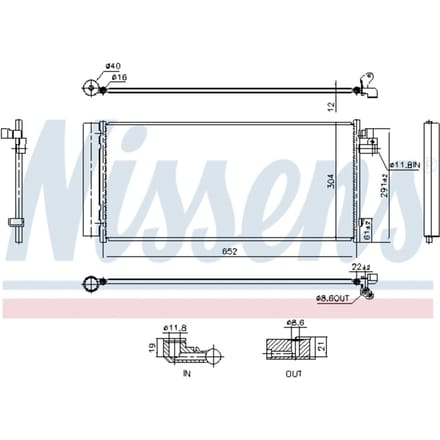 Condensator, airconditioning NISSENS 941242