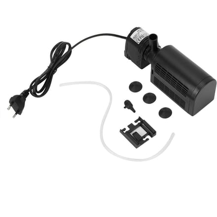 Filtre 3 en 1 pour aquarium, pompe d'aération et de filtration d'oxygène black