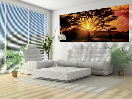 Sunset Landscape Photo Wallcovering
