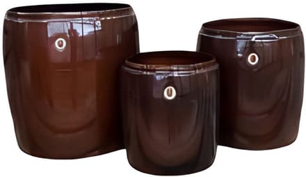 Buitengewoon de boet - Pot met rand Bruin M 25x26cm