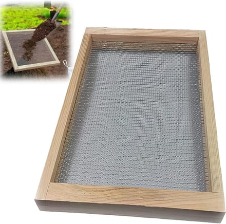 Grondzeef Tuin - Bodemzeef Compost - Tuinaarde Sorteren - Roestbestendig Hout - 38 x 38 cm - Natuurlijk Hout