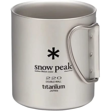 Dubbelwandige titanium mok Snow Peak 220