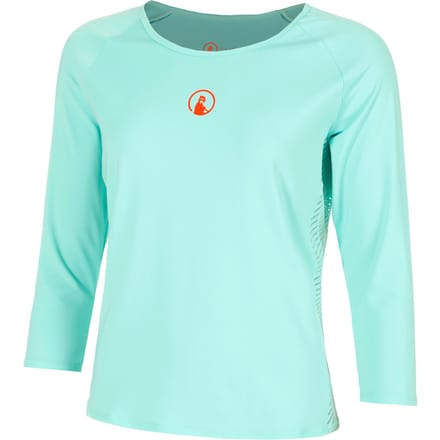 Quiet Please Wild Stripes Longsleeve Dames-Turkoois,Rood
