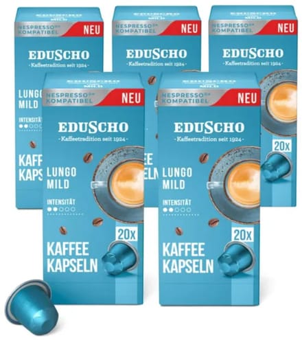 EduScho Lungo Mild Cups (5x 20 cups)