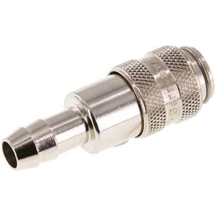 Vernikkeld Messing DN 5 Luchtkoppeling Snelkoppeling 8 mm Slangpilaar Double Shut-Off