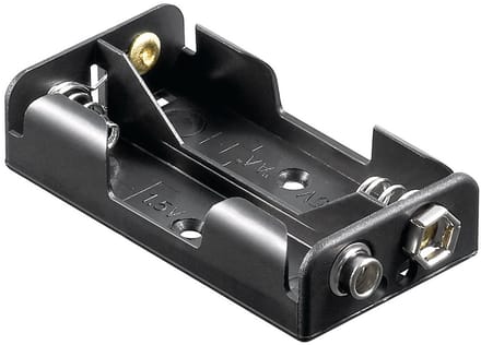 Batterijhouder voor 2 x AA batterijen