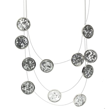 Behave ketting - Glitter cirkels - Nikkelvrij - Modeaccessoire