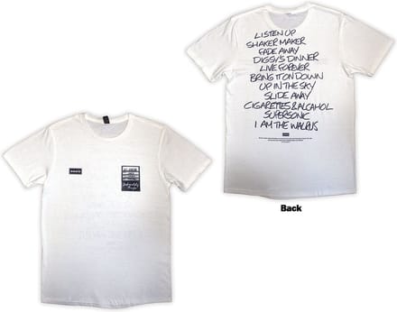 Oasis - Definitely Maybe AAA Setlist Heren T-shirt - M - Wit