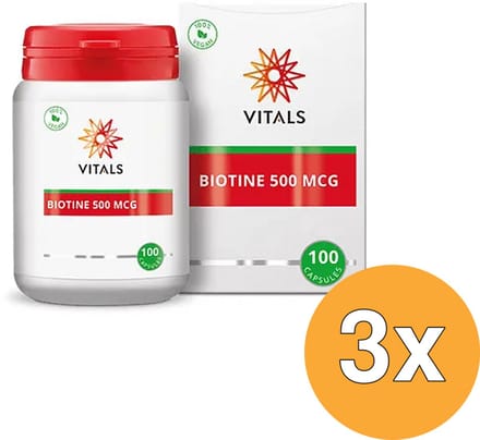 3x Vitals Biotine 500mcg (100 capsules)