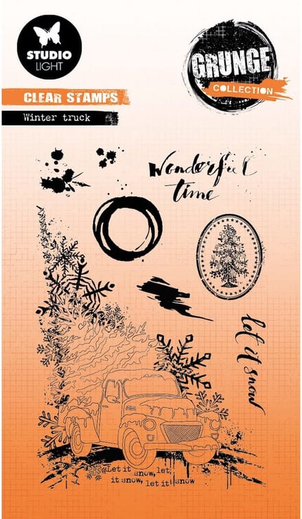 Studio Light Grunge Collection Clear Stamp Winter Truck