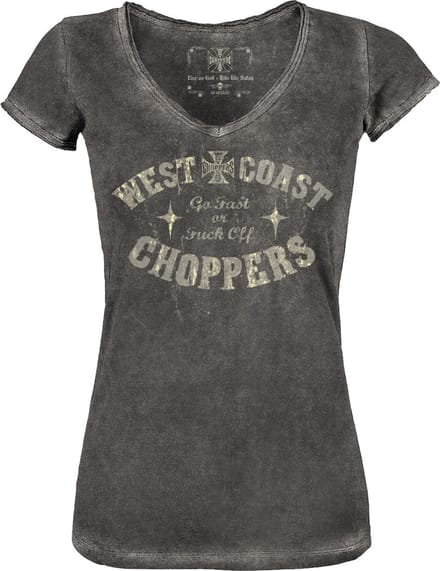 WCC West Coast Choppers Dames-shirts Go Fast V-hals
