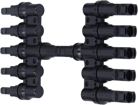Zonneconnectoren - Solar Kabel - Paneel Aansluiten - IP67 Waterdicht - 1 tot 5 - Zwart
