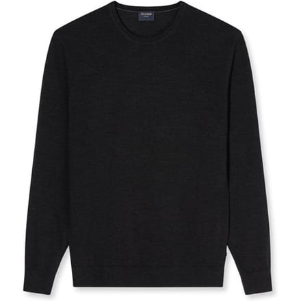 Olymp Trui O-Hals Wol Antraciet - Maat M - Heren - Pullovers